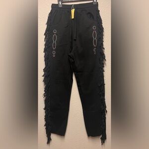 MNML Trail Frayed Sweatpants NWT Medium Gemstone